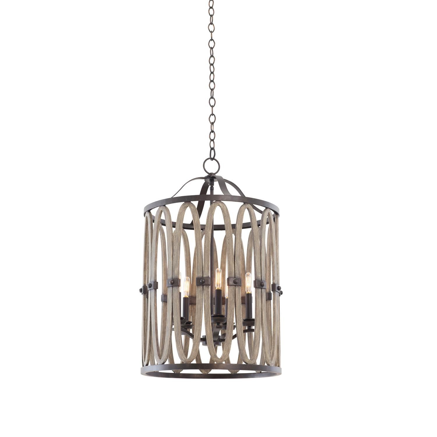 Belmont 19 Inch Cage Pendant by Kalco Lighting